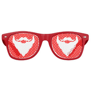 Christmas Santa's beard party glass Retro Sunglasses