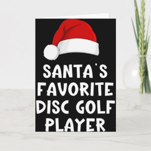 Christmas Santa's Favorite Disc Golf Player Pajama Card