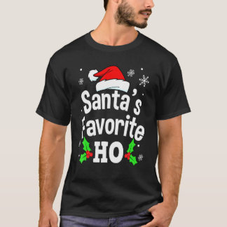 Christmas Santas Favorite Ho Cute Men Women Husb T-Shirt