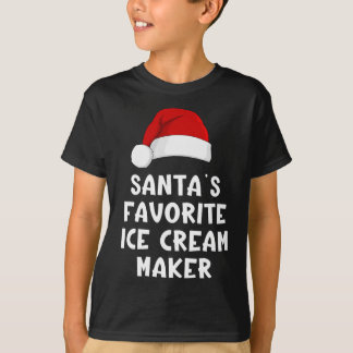 Christmas Santa's Favorite Ice Cream Maker Funny I T-Shirt
