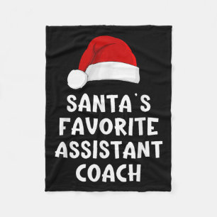 Christmas Santa's Favorite Istant Coach Funny Xmas Fleece Blanket