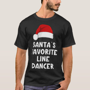 Christmas Santa's Favorite Line Dancer Funny Danci T-Shirt