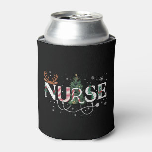 Christmas Santa's Favorite Nurse Xmas Gifts Holida Can Cooler