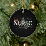 Christmas Santa's Favorite Nurse Xmas Gifts Holida Ceramic Ornament<br><div class="desc">Christmas Santa's Favorite Nurse Xmas Gifts Holiday</div>