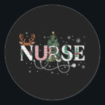 Christmas Santa's Favorite Nurse Xmas Gifts Holida Classic Round Sticker<br><div class="desc">Christmas Santa's Favorite Nurse Xmas Gifts Holiday</div>