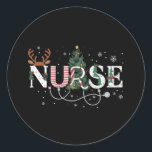 Christmas Santa's Favorite Nurse Xmas Gifts Holida Classic Round Sticker<br><div class="desc">Christmas Santa's Favorite Nurse Xmas Gifts Holiday</div>