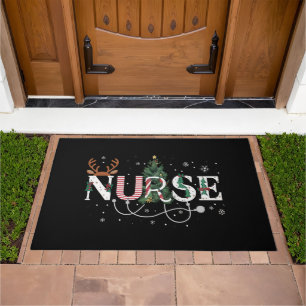Christmas Santa's Favorite Nurse Xmas Gifts Holida Doormat
