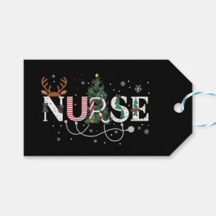 Christmas Santa's Favorite Nurse Xmas Gifts Holida Gift Tags
