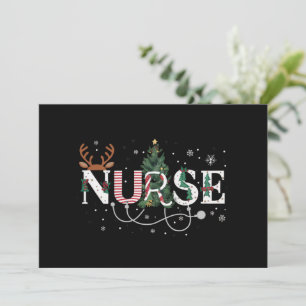 Christmas Santa's Favorite Nurse Xmas Gifts Holida Holiday Card