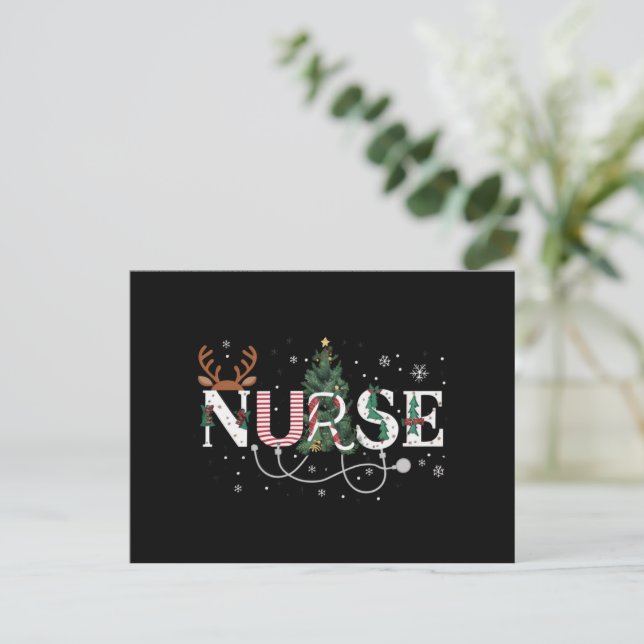 Christmas Santa's Favorite Nurse Xmas Gifts Holida Holiday Postcard (Standing Front)