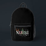 Christmas Santa's Favorite Nurse Xmas Gifts Holida Printed Backpack<br><div class="desc">Christmas Santa's Favorite Nurse Xmas Gifts Holiday</div>