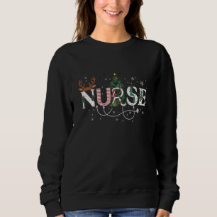 Christmas Santa's Favorite Nurse Xmas Gifts Holida Sweatshirt