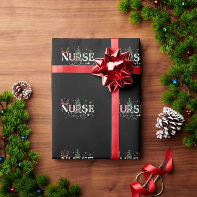 Christmas Santa's Favorite Nurse Xmas Gifts Holida Wrapping Paper (Holiday Gift)