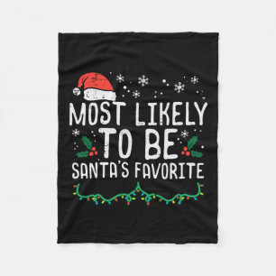 Christmas Santas Favorite Xmas Family Match Kids M Fleece Blanket