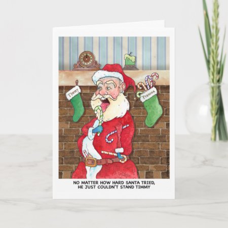 Christmas: Santas Internal Struggles Holiday Card