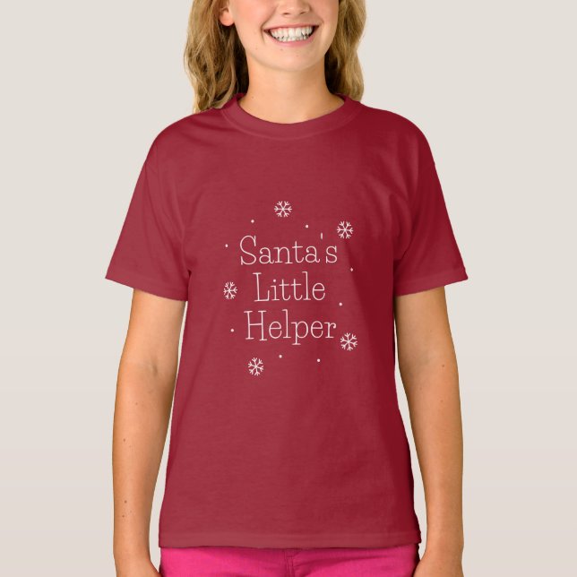 Christmas Santa's Little Helper T-Shirt (Front)
