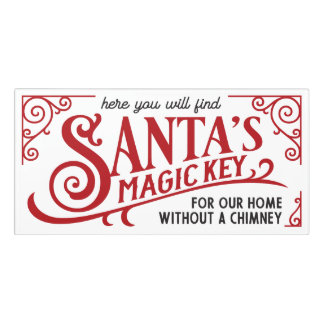Christmas Santa's Magic Key Door Sign