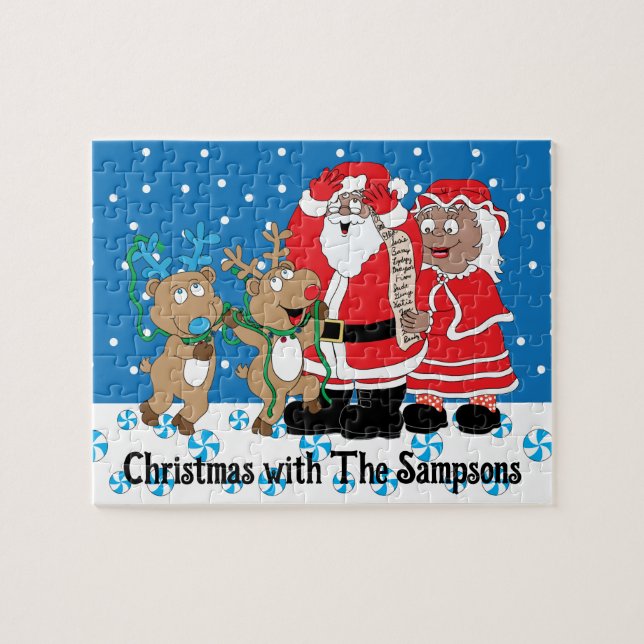 Christmas Santa's Reindeers Jigsaw Puzzle (Horizontal)