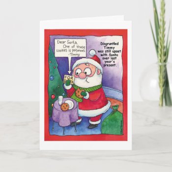 Christmas:  Santa's Snack Card by HappyDapper at Zazzle