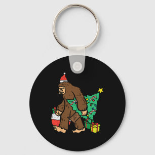 Christmas Sasquatch Bigfoot Xmas Kids Men Women Yo Keychain