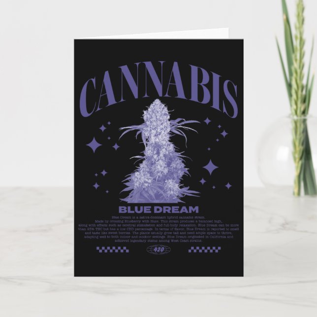 Christmas Sativa Hybrid Strain Blue Dream  Card (Front)