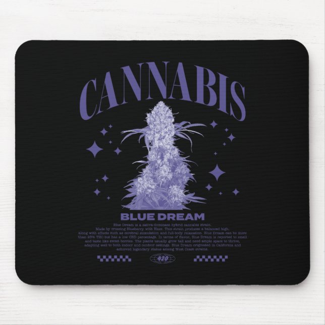 Christmas Sativa Hybrid Strain Blue Dream  Mouse Pad (Front)