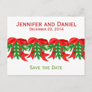 Christmas Save the Date Announcements Bows