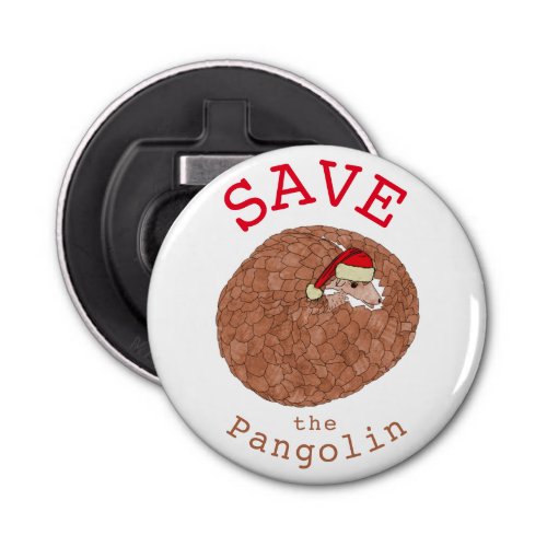 Christmas Save the Pangolin Bottle Opener