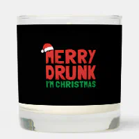Christmas reindeer wine drinking funny soy blend wax candle