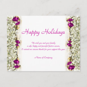 Christmas sayings and Xmas Corporate thanks Postcard
