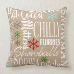 Christmas Sayings/Christmas Bows Pillow