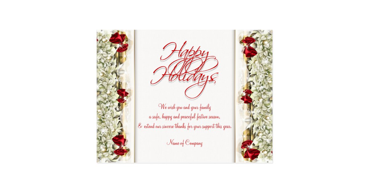 Christmas sayings Xmas Corporate thanks Postcard | Zazzle.com