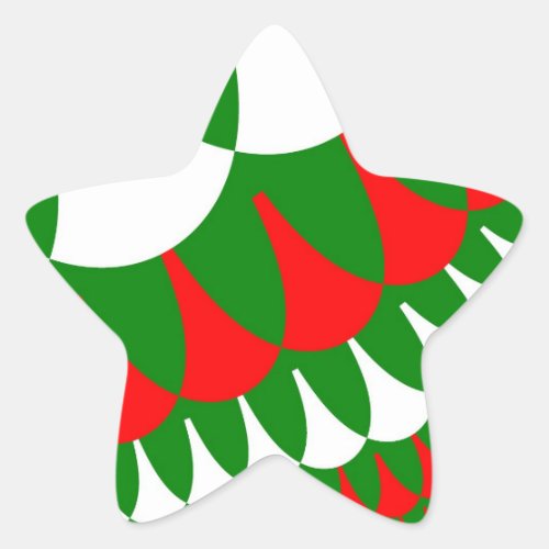 Christmas Scales Star Sticker