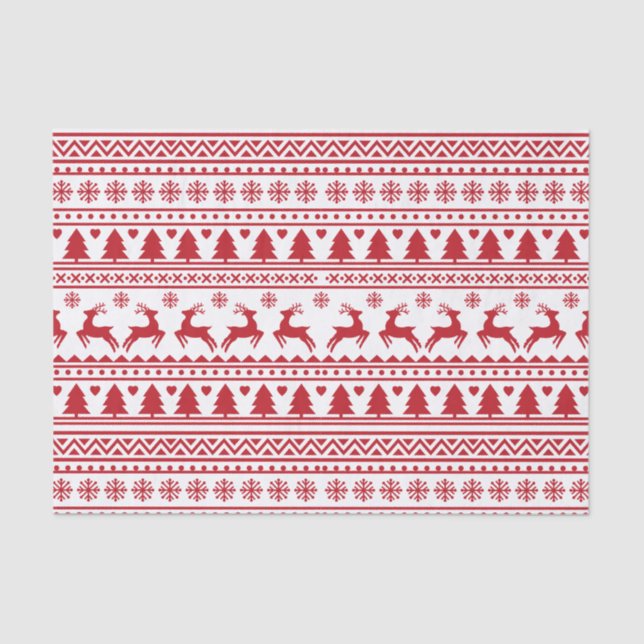 Christmas scandinavian classic pattern tissue paper (Front)
