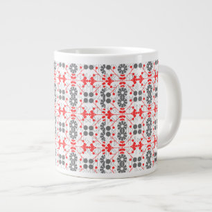 Christmas Scandinavian Folk Art Runic Pattern Giant Coffee Mug
