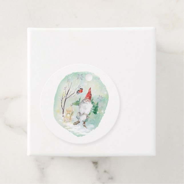 Christmas Scandinavian Gnome Favor Tags (In Situ)