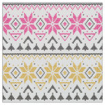 Christmas, Scandinavian, knitted pattern Fabric