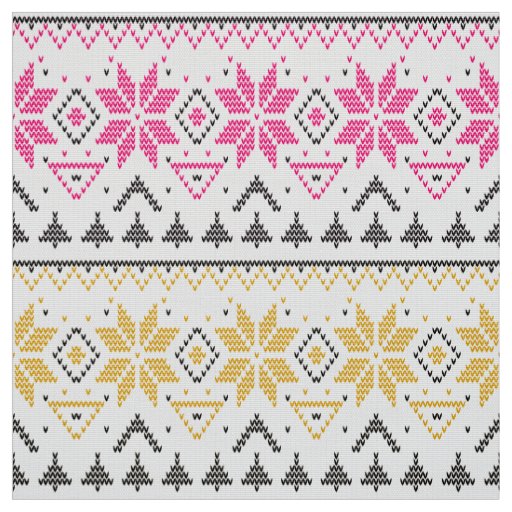 Christmas, Scandinavian, knitted pattern Fabric