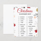 Christmas Scavenger Hunt Checklist Art (Front/Back)