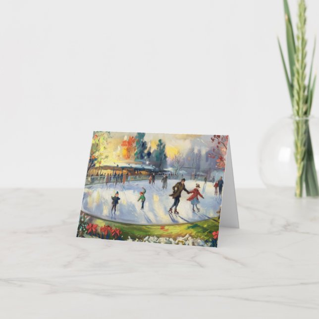 christmas scene holiday card (Front)