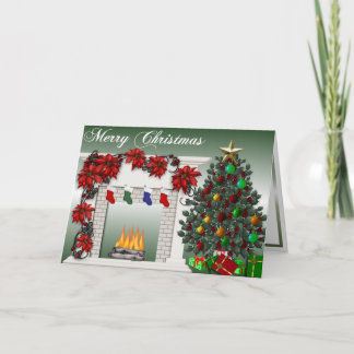 Christmas scene holiday card