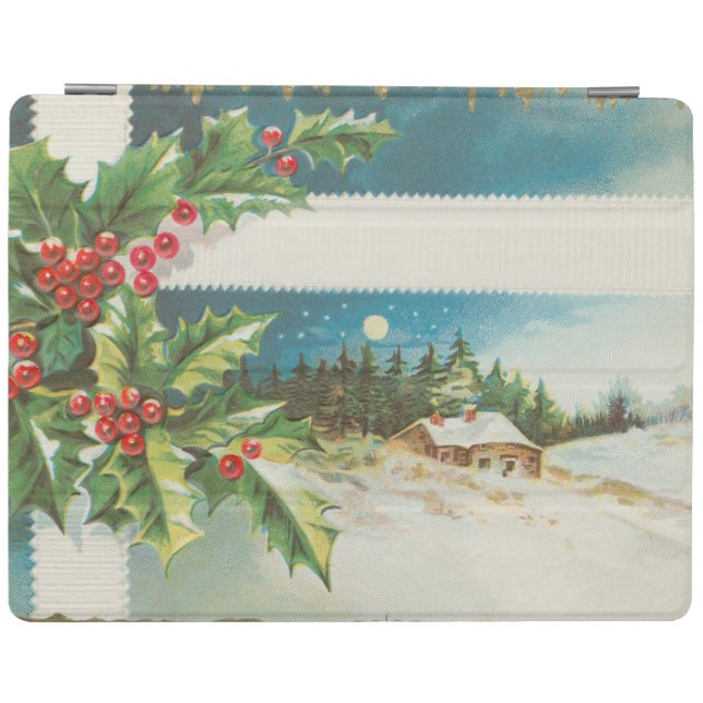 Christmas Scene Holly Snow Winter iPad Smart Cover (Horizontal)