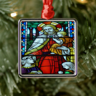 Christmas scenes metal ornament