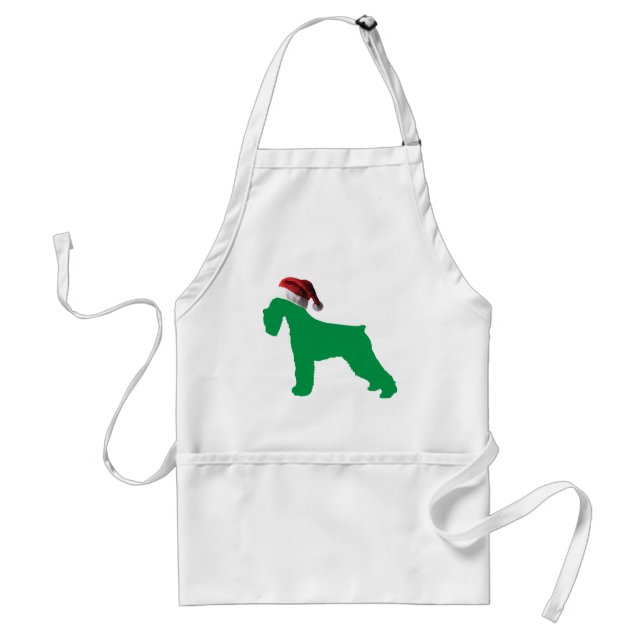 Christmas Schnauzer Adult Apron (Front)