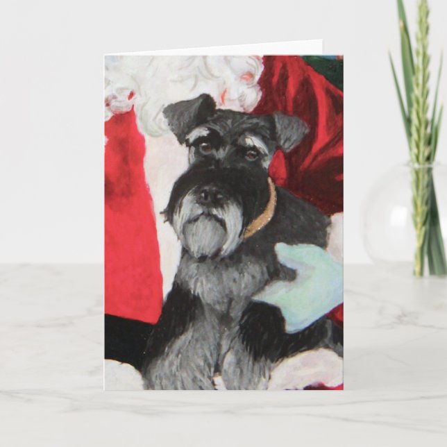 Christmas Schnauzer card (Front)