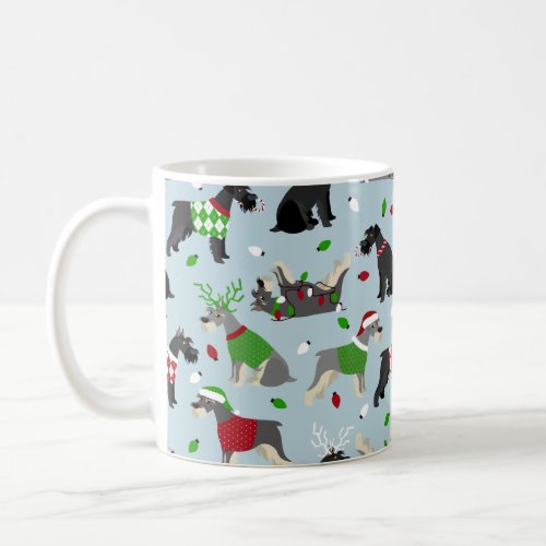 Christmas Schnauzer Coffee Mug