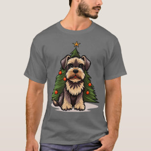 Christmas Schnauzer Dog Cute Holiday Puppy T-Shirt