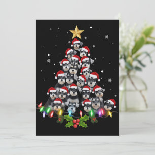 Christmas Schnauzer Dog Tree Xmas Pet Animal Invitation