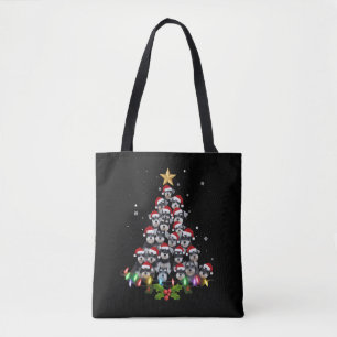 Christmas Schnauzer Dog Tree Xmas Pet Animal Tote Bag