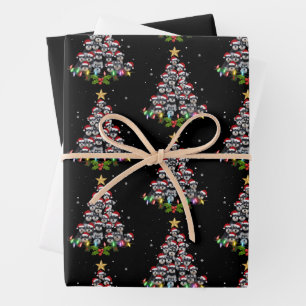 Christmas Schnauzer Dog Tree Xmas Pet Animal Wrapping Paper Sheets
